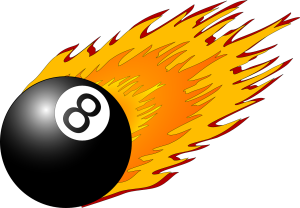 Magic 8-Ball with Flames